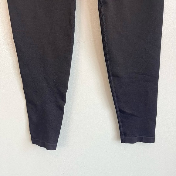 PINK Victoria Secret Women Black Seamless Ribbed Pull-On Stretchy Leggings Small - Picture 9 of 9